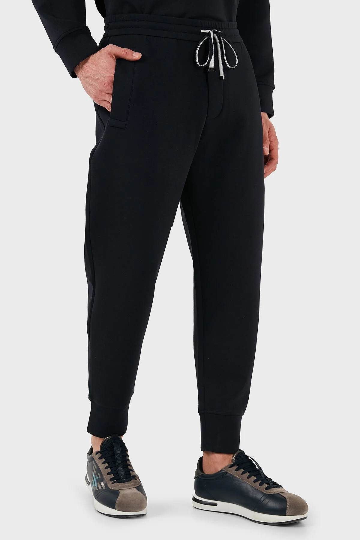 Emporio Armani Logolu Elastik Bel Bantlı Regular Fit Jogger Erkek Pantolon 8N1P92 1JHSZ 0920 LACİVERT - 10