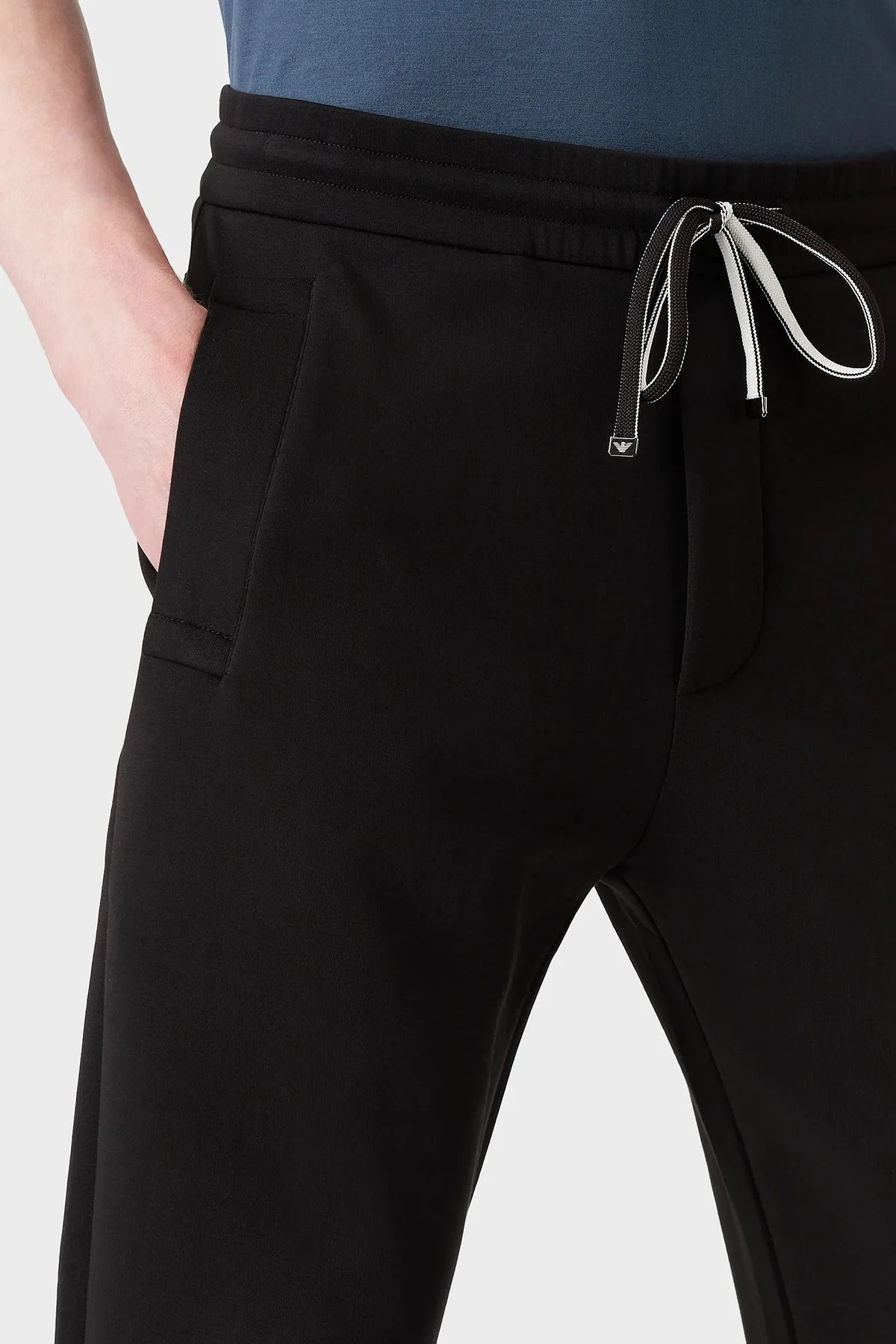 Emporio Armani Logolu Elastik Bel Bantlı Regular Fit Jogger Erkek Pantolon 8N1P92 1JHSZ 0999 SİYAH - 4