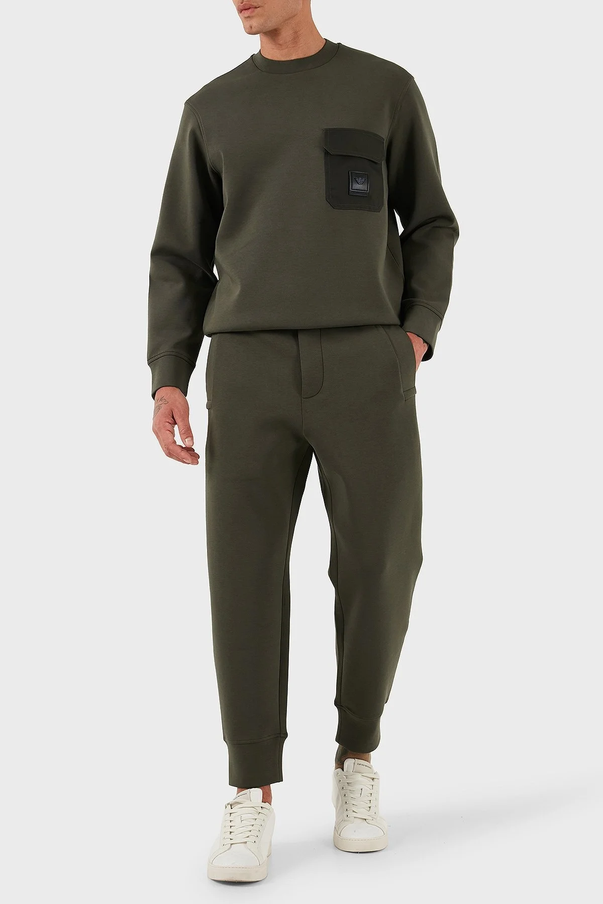 Emporio Armani Logolu Elastik Bel Bantlı Regular Fit Jogger Erkek Pantolon 8N1P92 1JHSZ U8120 HAKİ - 2