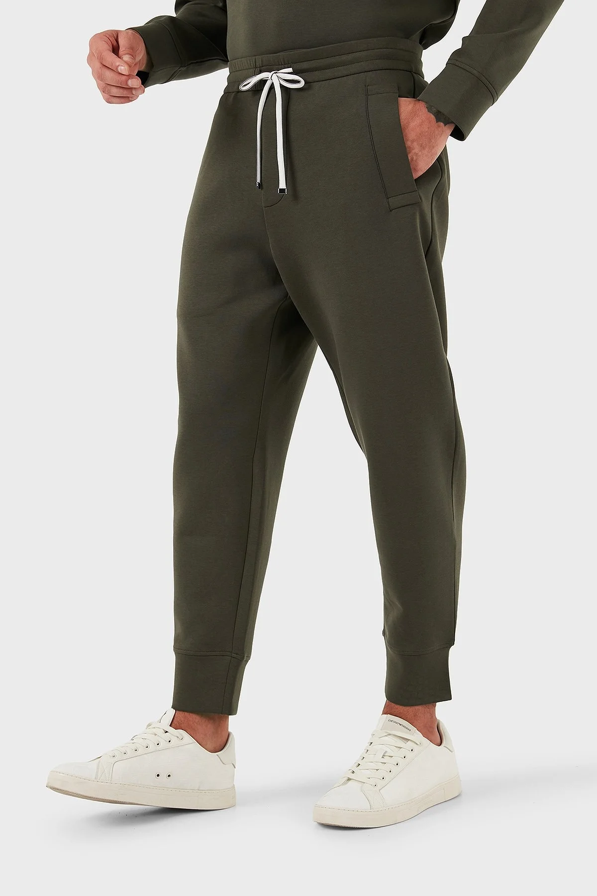 Emporio Armani Logolu Elastik Bel Bantlı Regular Fit Jogger Erkek Pantolon 8N1P92 1JHSZ U8120 HAKİ - 4