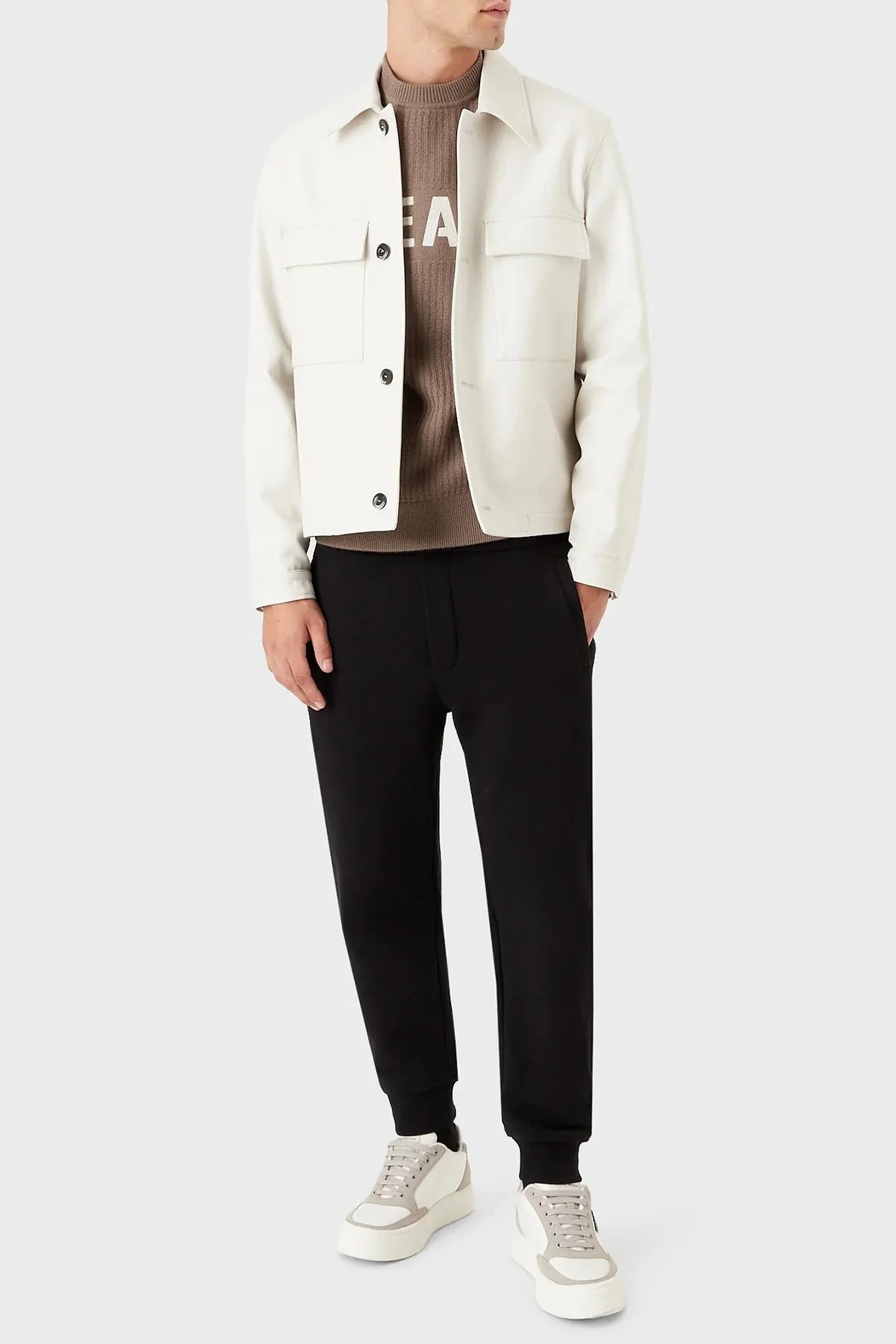 Emporio Armani Logolu Elastik Bel Slim Fit Jogger Erkek Pantolon 6L1P95 1JWPZ 0999 SİYAH - 1