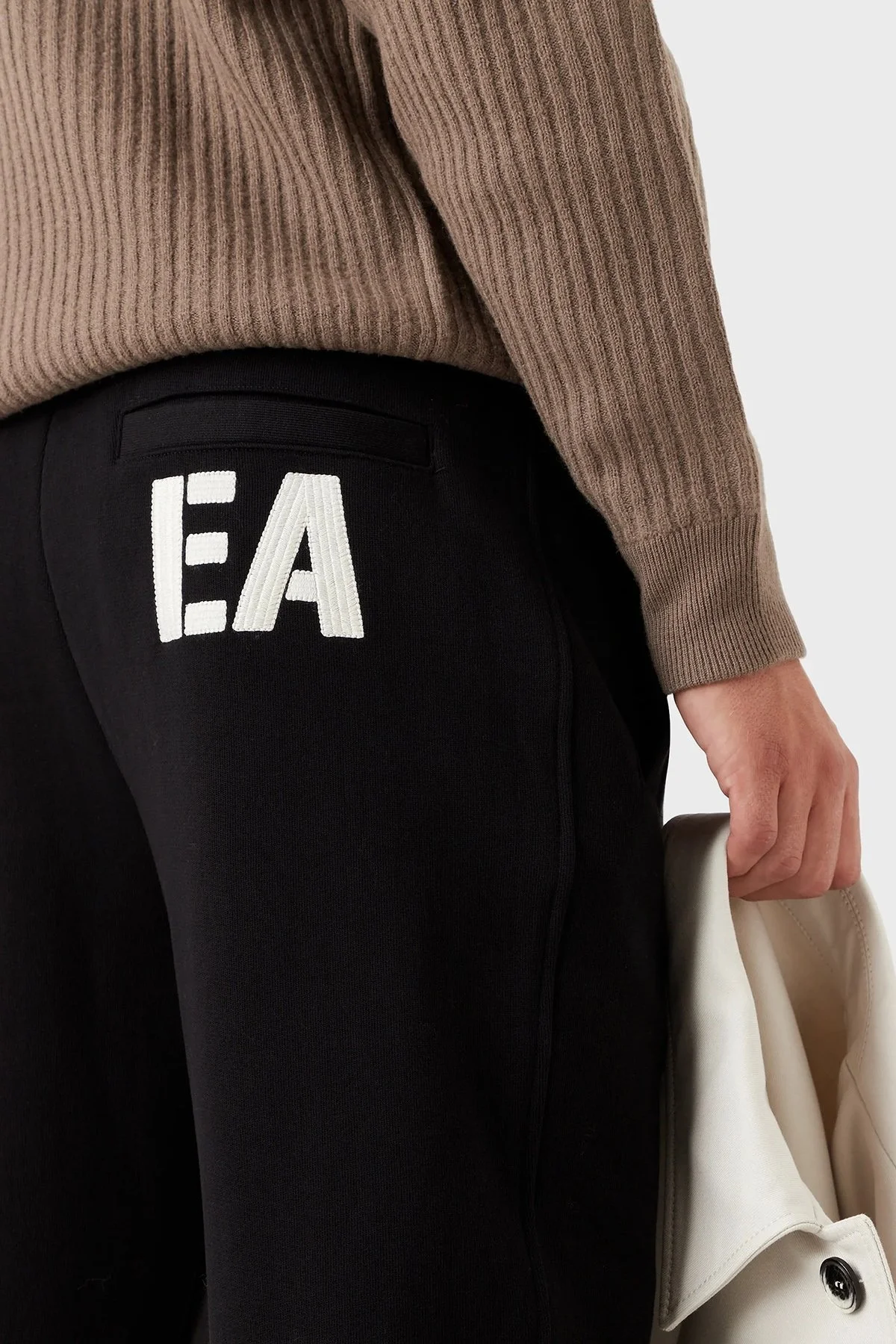 Emporio Armani Logolu Elastik Bel Slim Fit Jogger Erkek Pantolon 6L1P95 1JWPZ 0999 SİYAH - 4