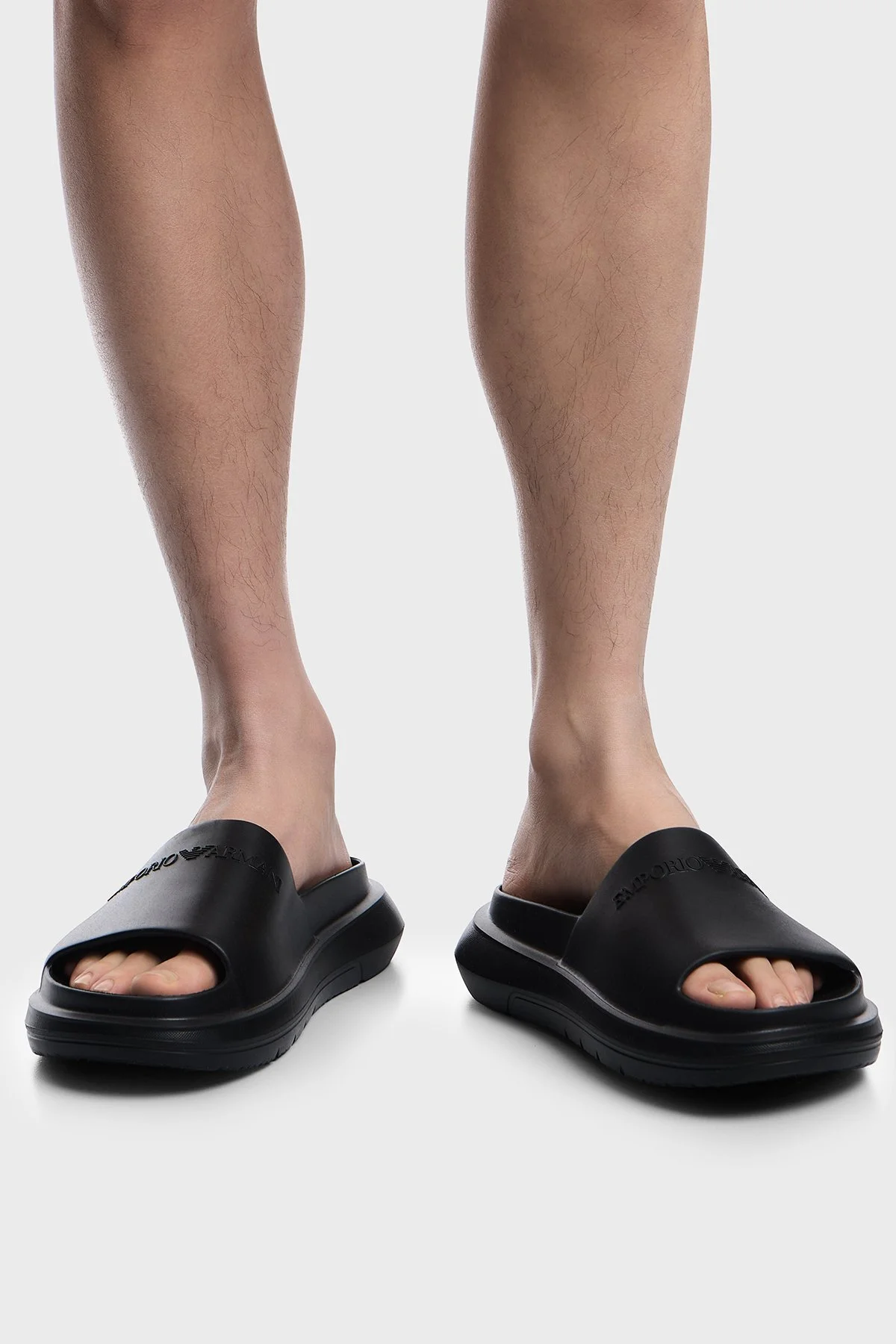 Emporio Armani Logolu Erkek Terlik EM005960 AF26000 UC001 SİYAH - 2