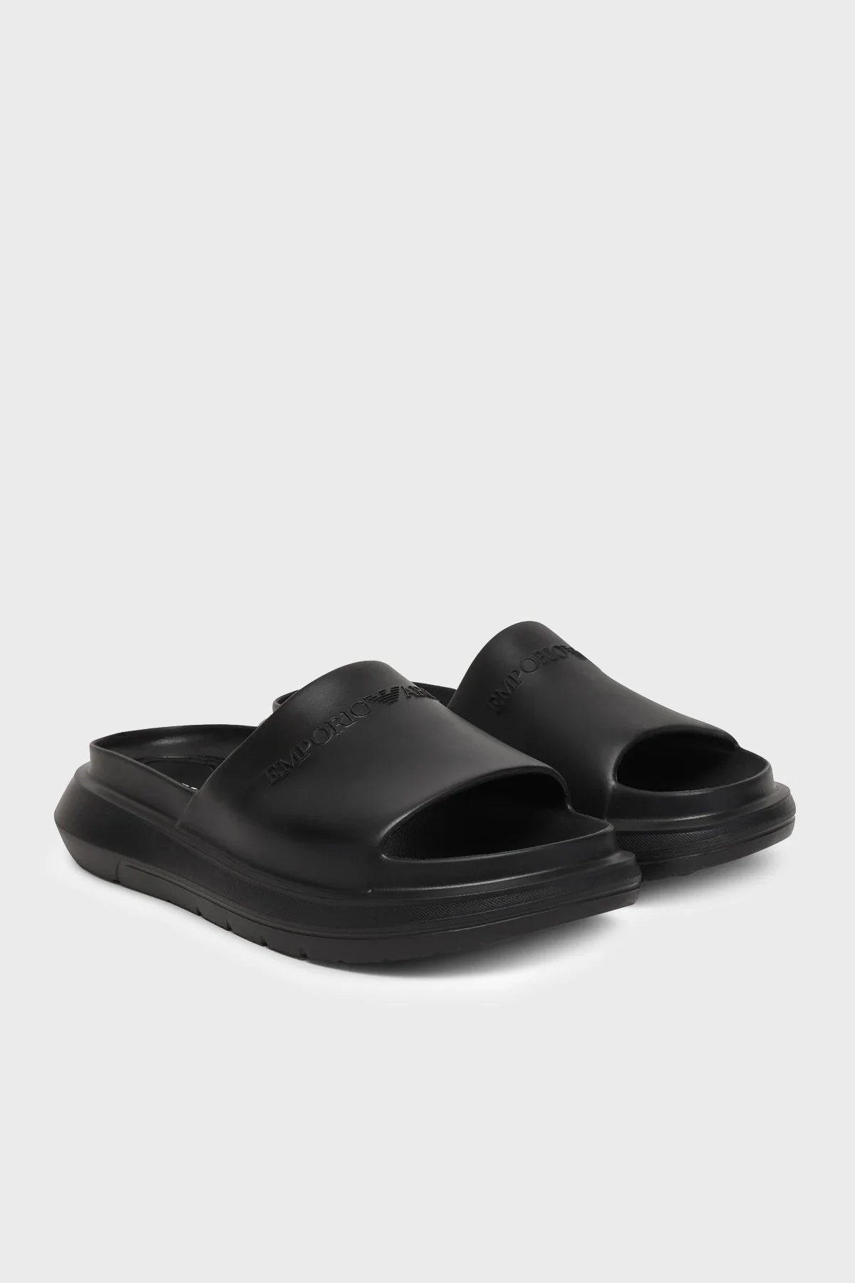Emporio Armani Logolu Erkek Terlik EM005960 AF26000 UC001 SİYAH - 3