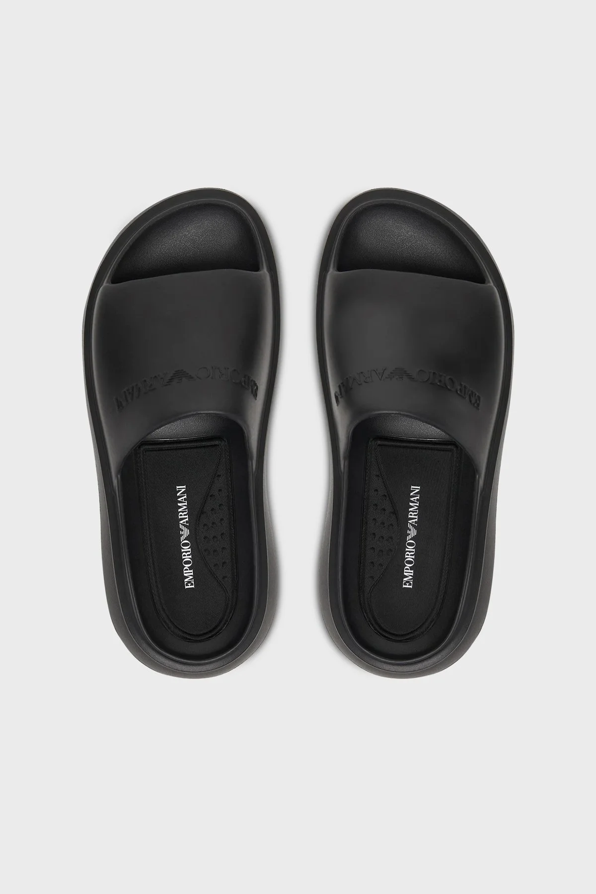 Emporio Armani Logolu Erkek Terlik EM005960 AF26000 UC001 SİYAH - 4