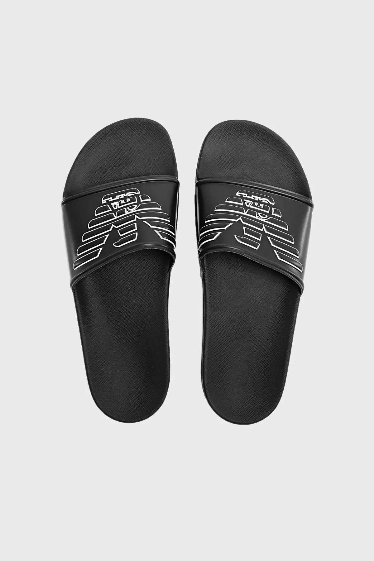 Emporio Armani Logolu Erkek Terlik S XVPS01 XN129 00002 SİYAH - 4