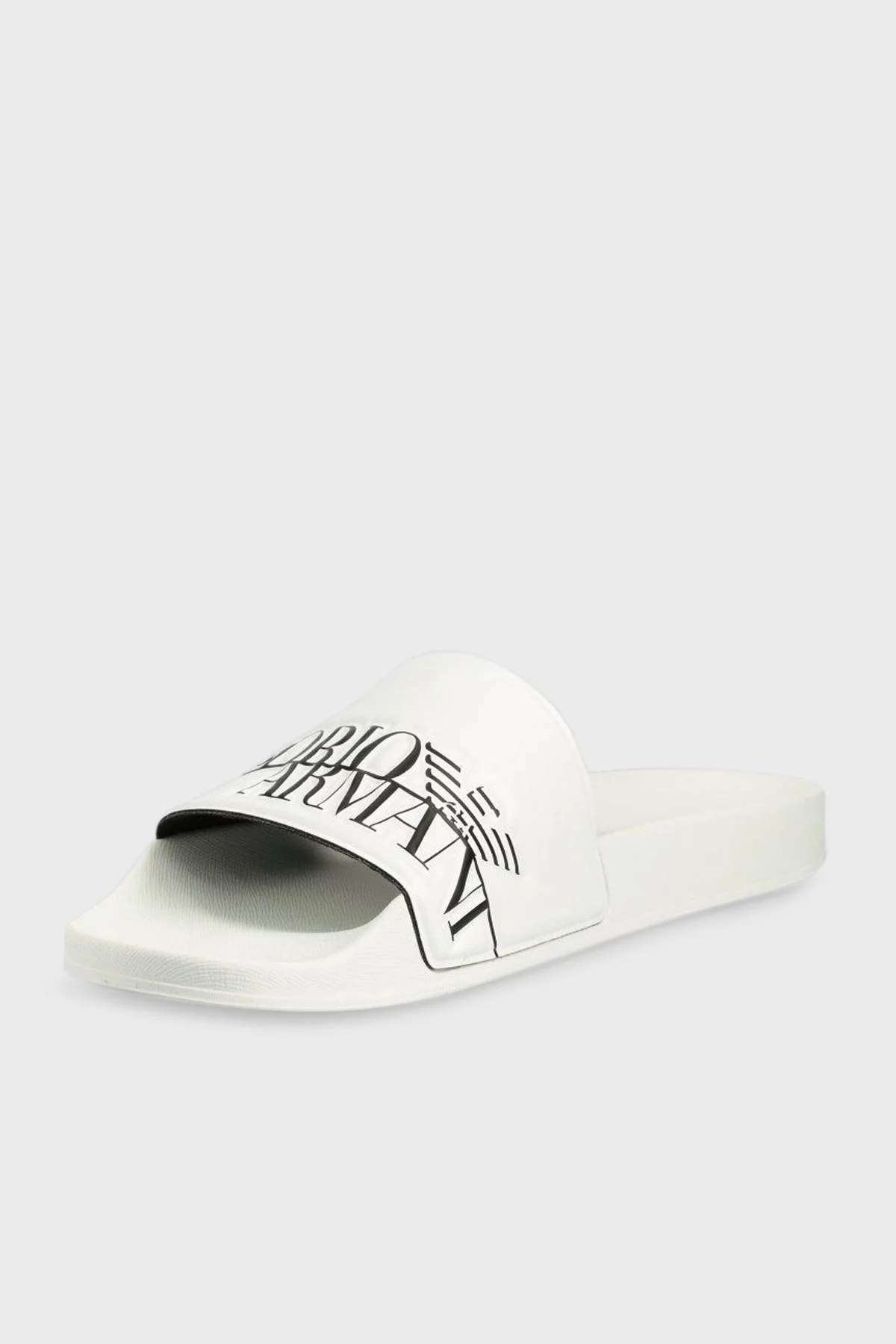Emporio Armani Logolu Erkek Terlik S XVPS02 XN126 00001 BEYAZ - 2