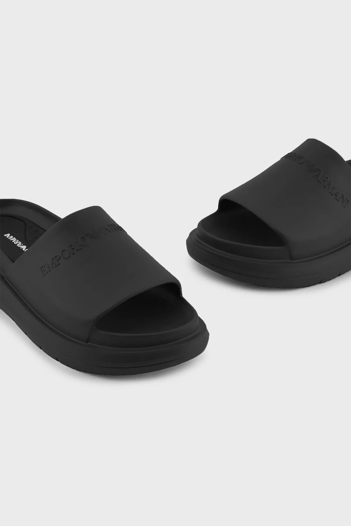Emporio Armani Logolu Erkek Terlik X4P134 XD405 00002 SİYAH - 10