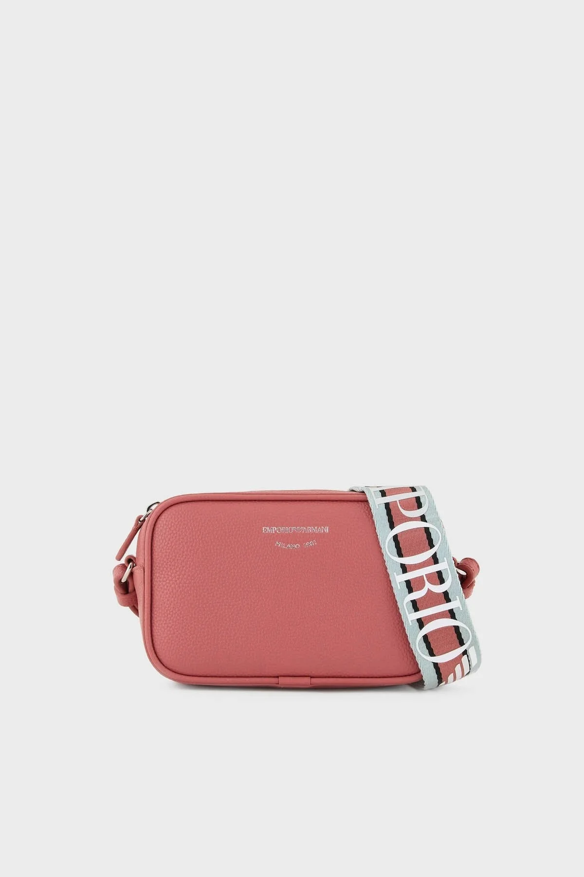 Emporio Armani Logolu Fermuarlı Bayan Çanta Y3H276 YFO5E 80654 GÜL KURUSU - 1