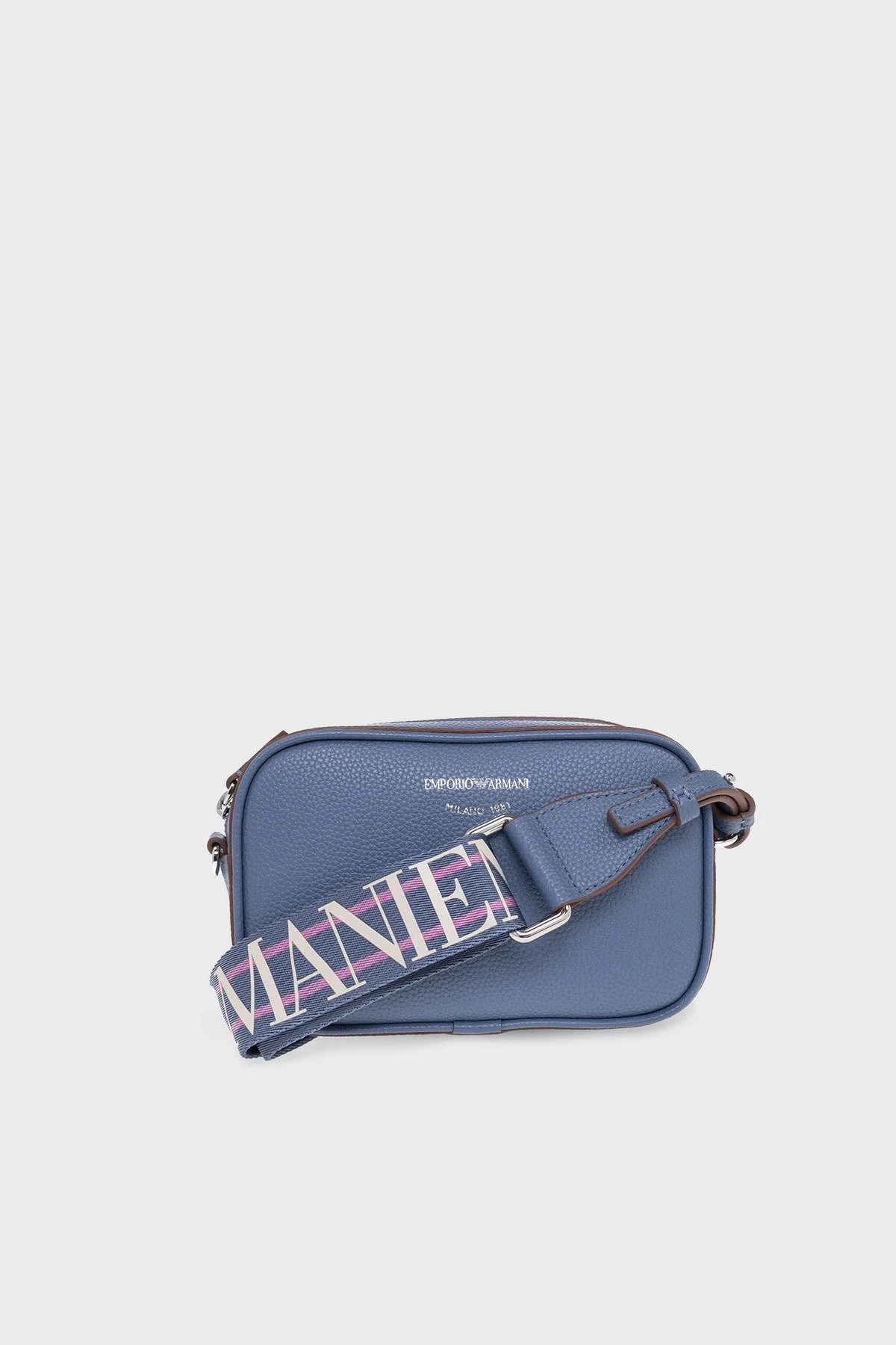 Emporio Armani Logolu Fermuarlı Bayan Çanta Y3H276 YFO5E 89587 MAVİ - 1