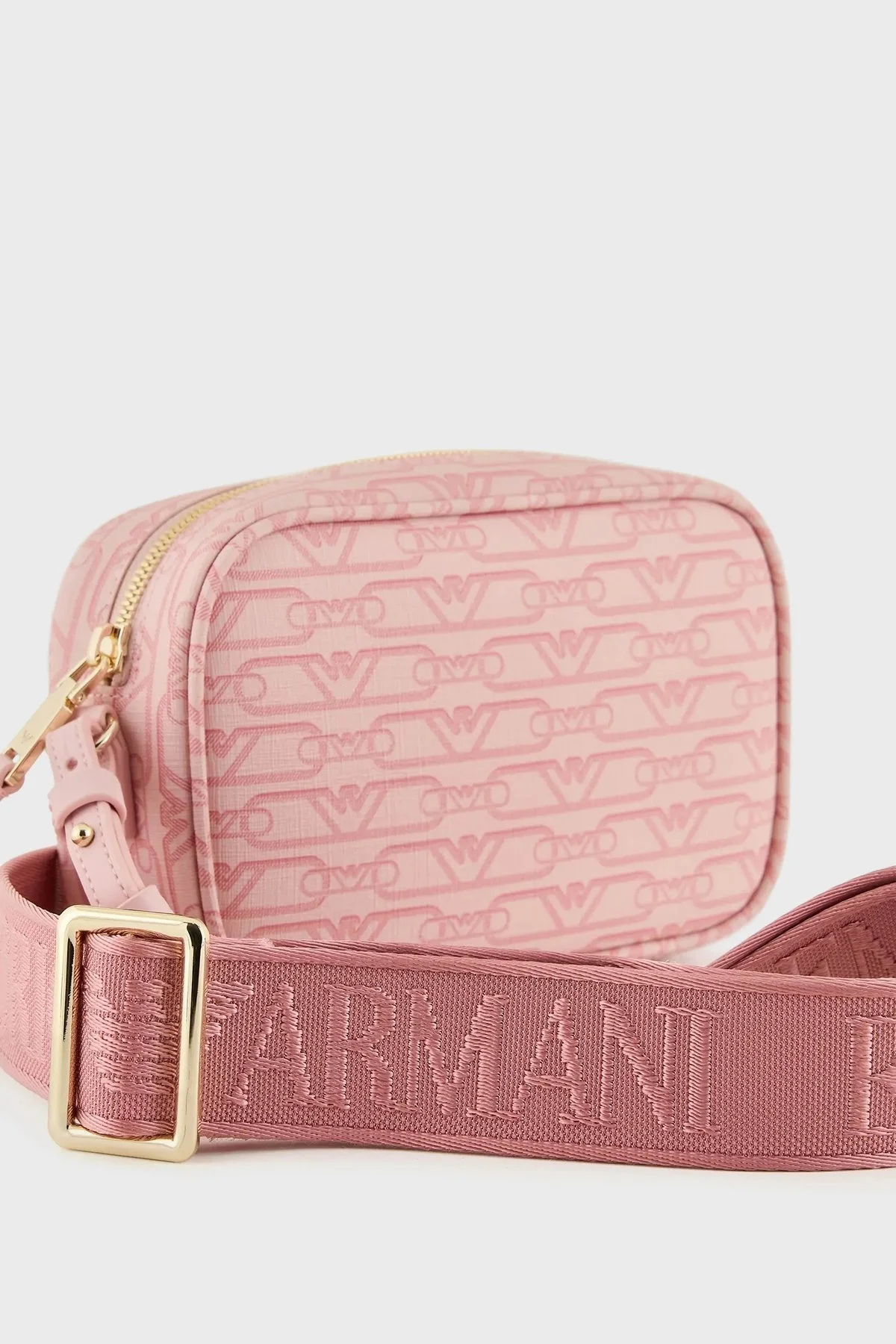 Emporio Armani Logolu Fermuarlı Çıkarılabilir Omuz Askılı Bayan Çanta EW000537 AF11951 F4013 AÇIK PEMBE - 6