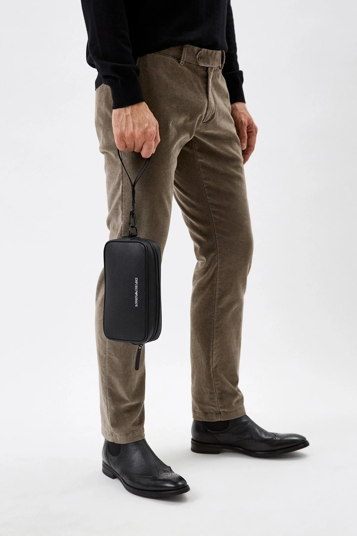 Emporio Armani Logolu Fermuarlı El Erkek Çanta Y4R356 Y020V 81072 SİYAH - 3