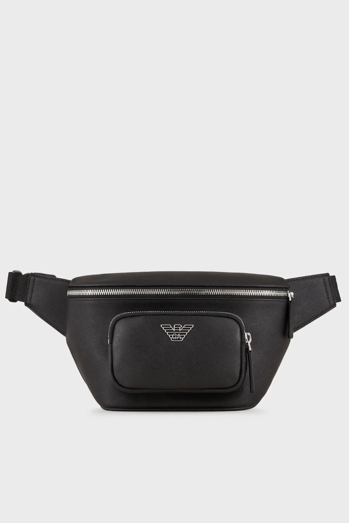 Emporio Armani Logolu Fermuarlı Erkek Bel Çantası Y4O238 Y138E 81072 SİYAH - 1
