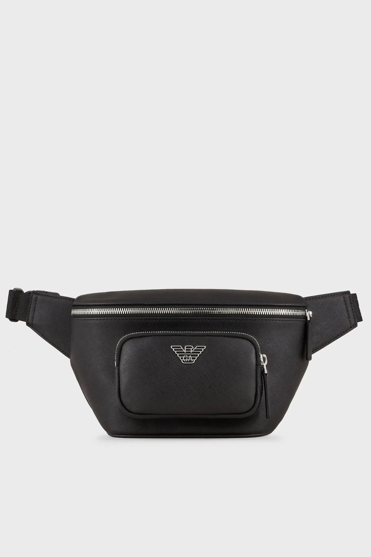Emporio Armani Logolu Fermuarlı Erkek Bel Çantası Y4O238 Y138E 81072 SİYAH - 1