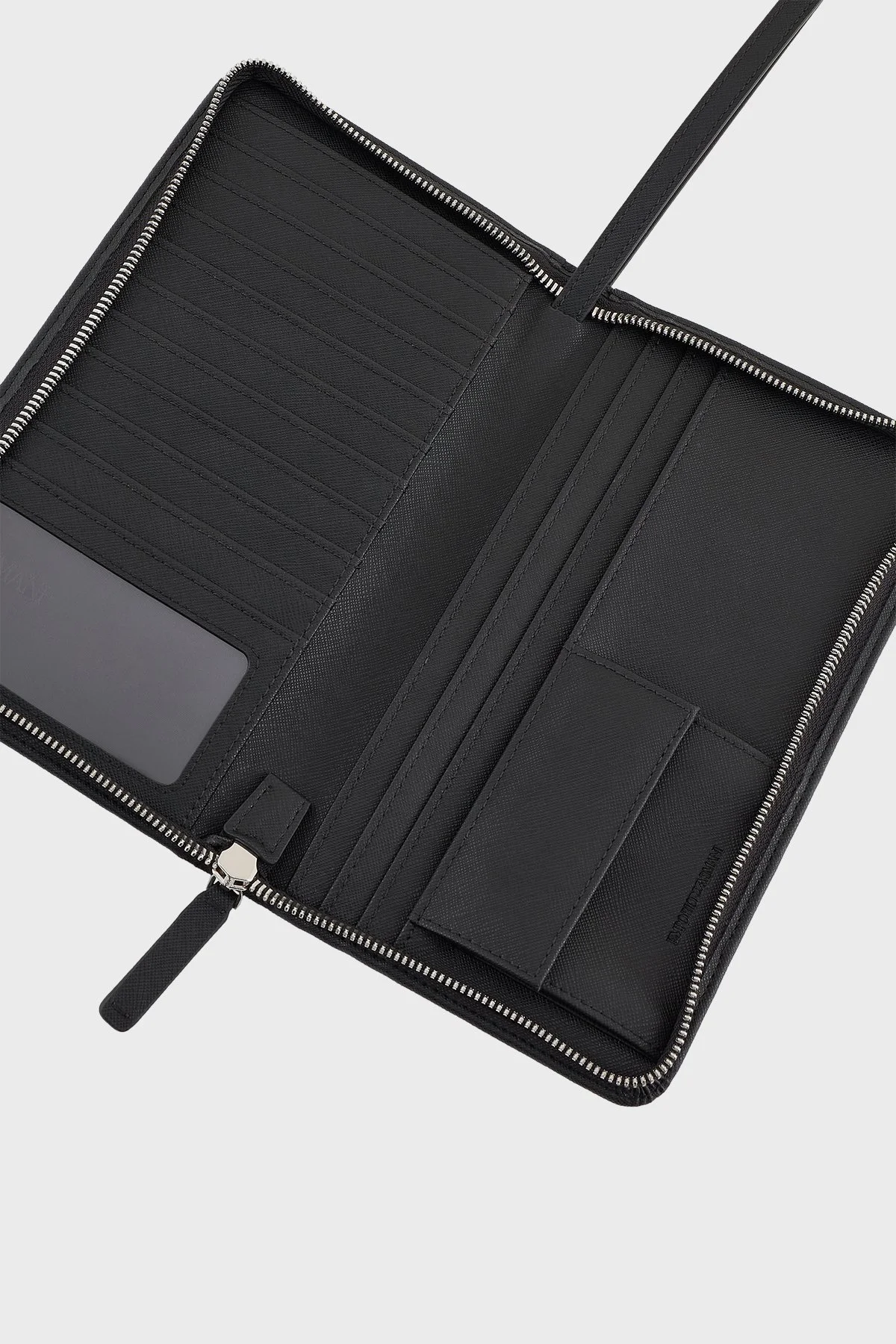 Emporio Armani Logolu Fermuarlı Erkek Cüzdan EM000987 AF13805 UC001 SİYAH - 12