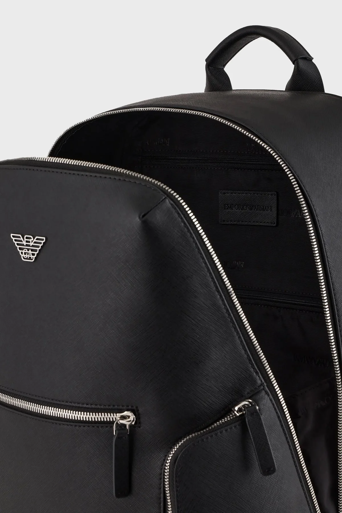 Emporio Armani Logolu Fermuarlı Erkek Sırt Çantası Y4O409 Y138E 81072 SİYAH - 5