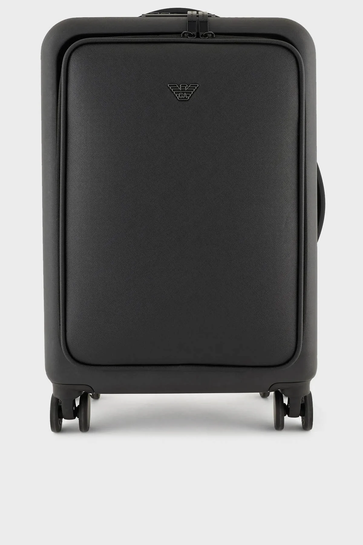 Emporio Armani Logolu Fermuarlı Şifre Kilitli Kabin Boy Erkek Valiz Y4Q367 Y138E 81072 SİYAH - 1