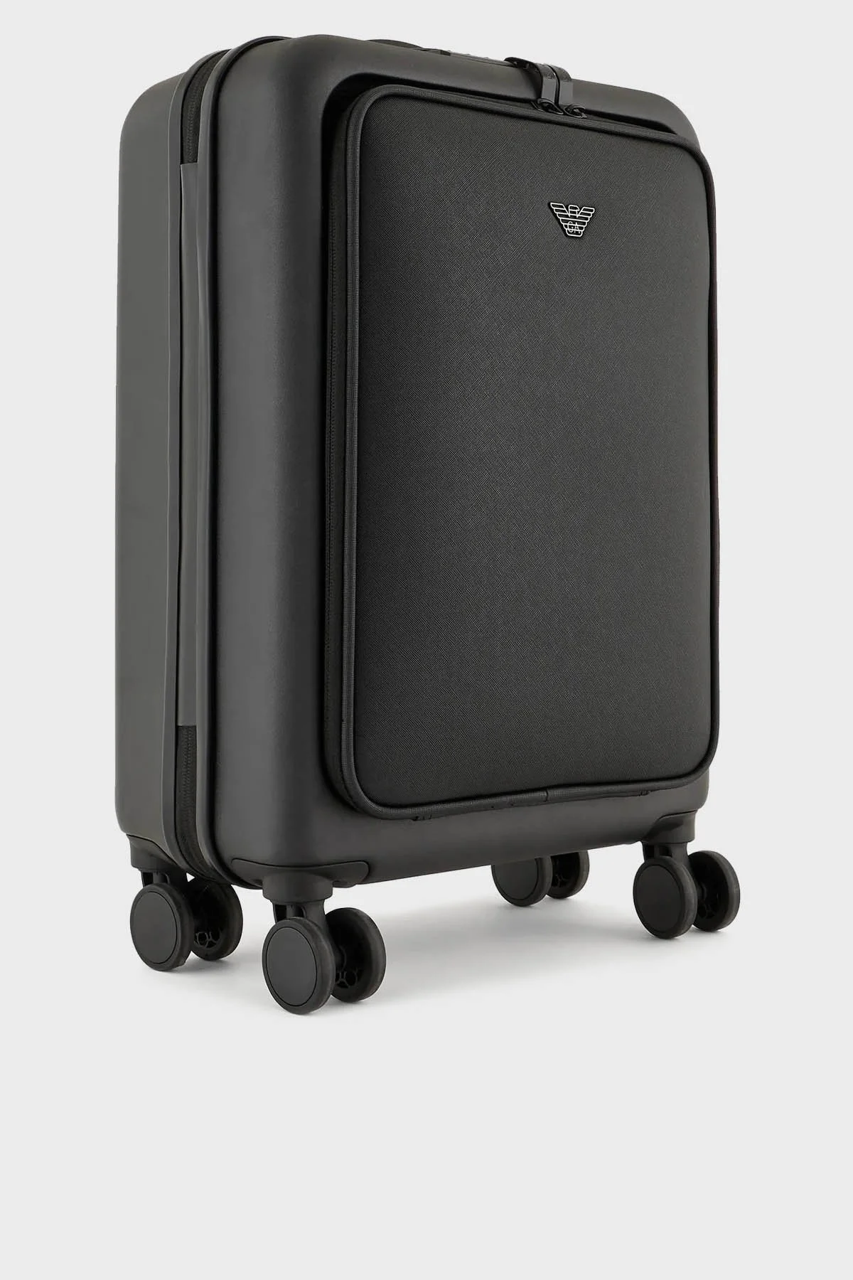 Emporio Armani Logolu Fermuarlı Şifre Kilitli Kabin Boy Erkek Valiz Y4Q367 Y138E 81072 SİYAH - 4
