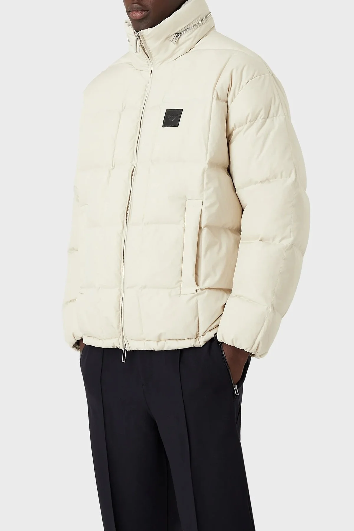 Emporio Armani Su ve Rüzgar Geçirmez Regular Fit Gizli Kapüşonlu Erkek Mont 6L1BS4 1NNLZ 0101 BEYAZ - 3