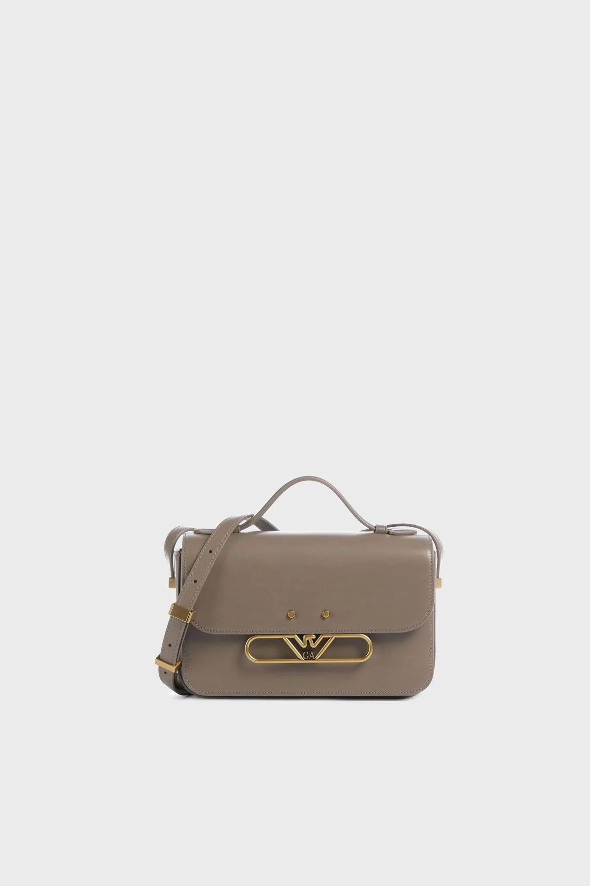 Emporio Armani Logolu Hakiki Deri Ayarlanabilir Askılı Bayan Çanta EW001484 AF14786 U6192 BEJ - 1