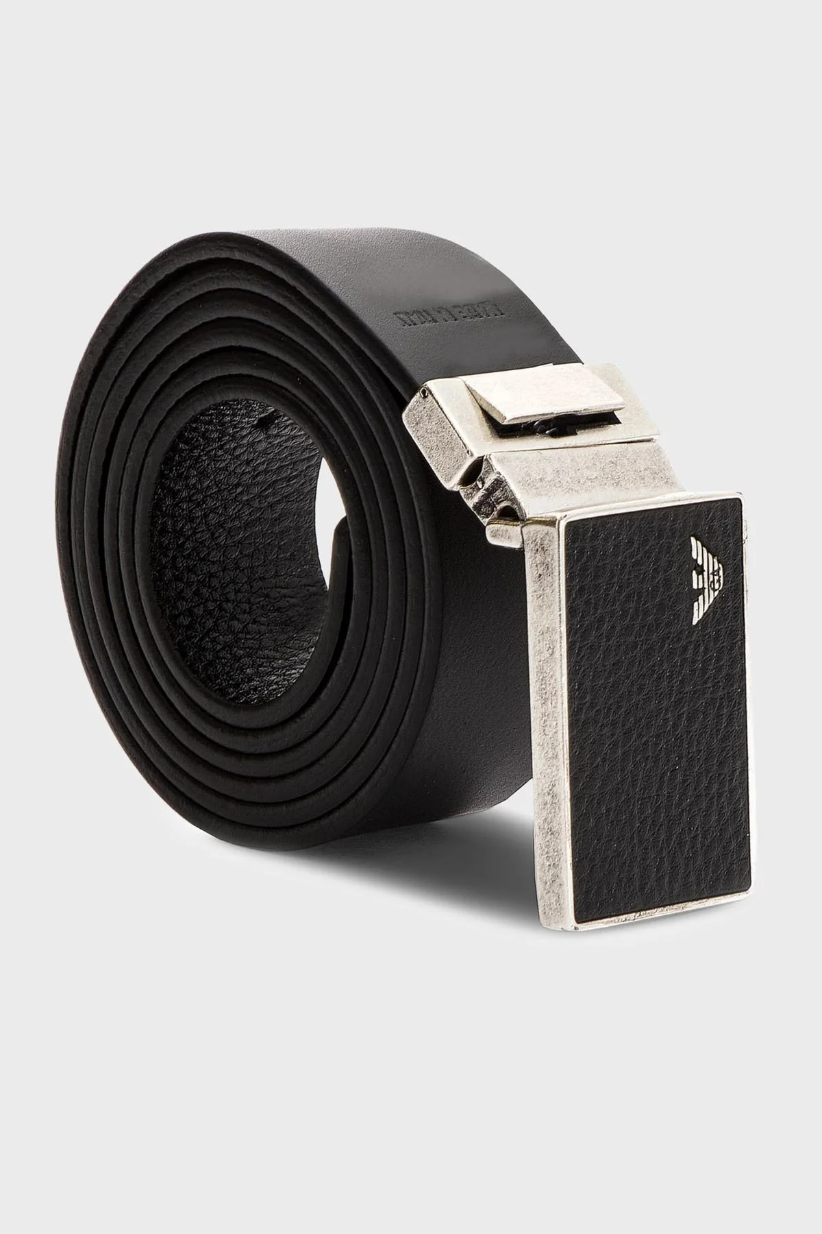 Emporio Armani Logolu Hakiki Deri Çift Taraflı Erkek Kemer Y4S225 YMB4E 88001 SİYAH - 2