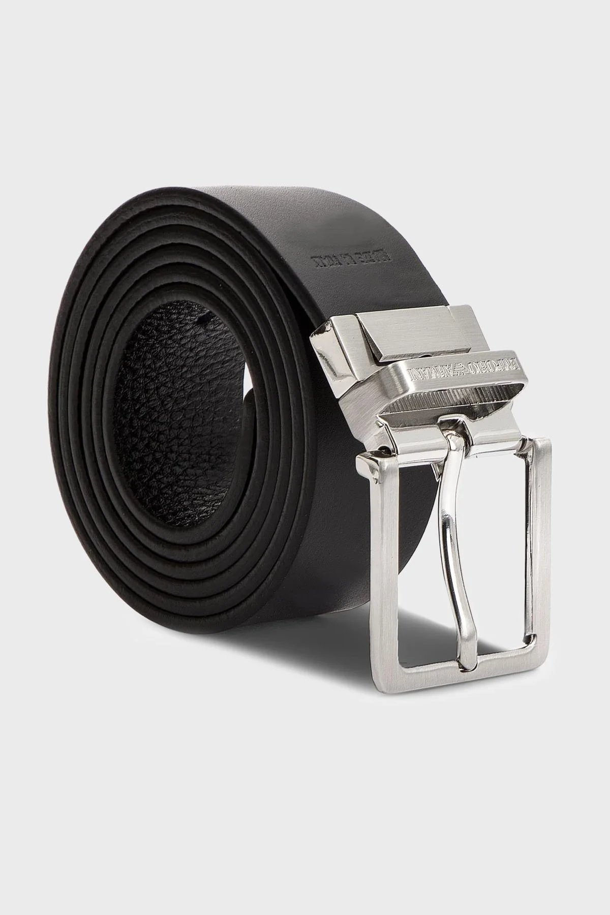 Emporio Armani Logolu Hakiki Deri Çift Taraflı Erkek Kemer Y4S225 YMB4E 88001 SİYAH - 3