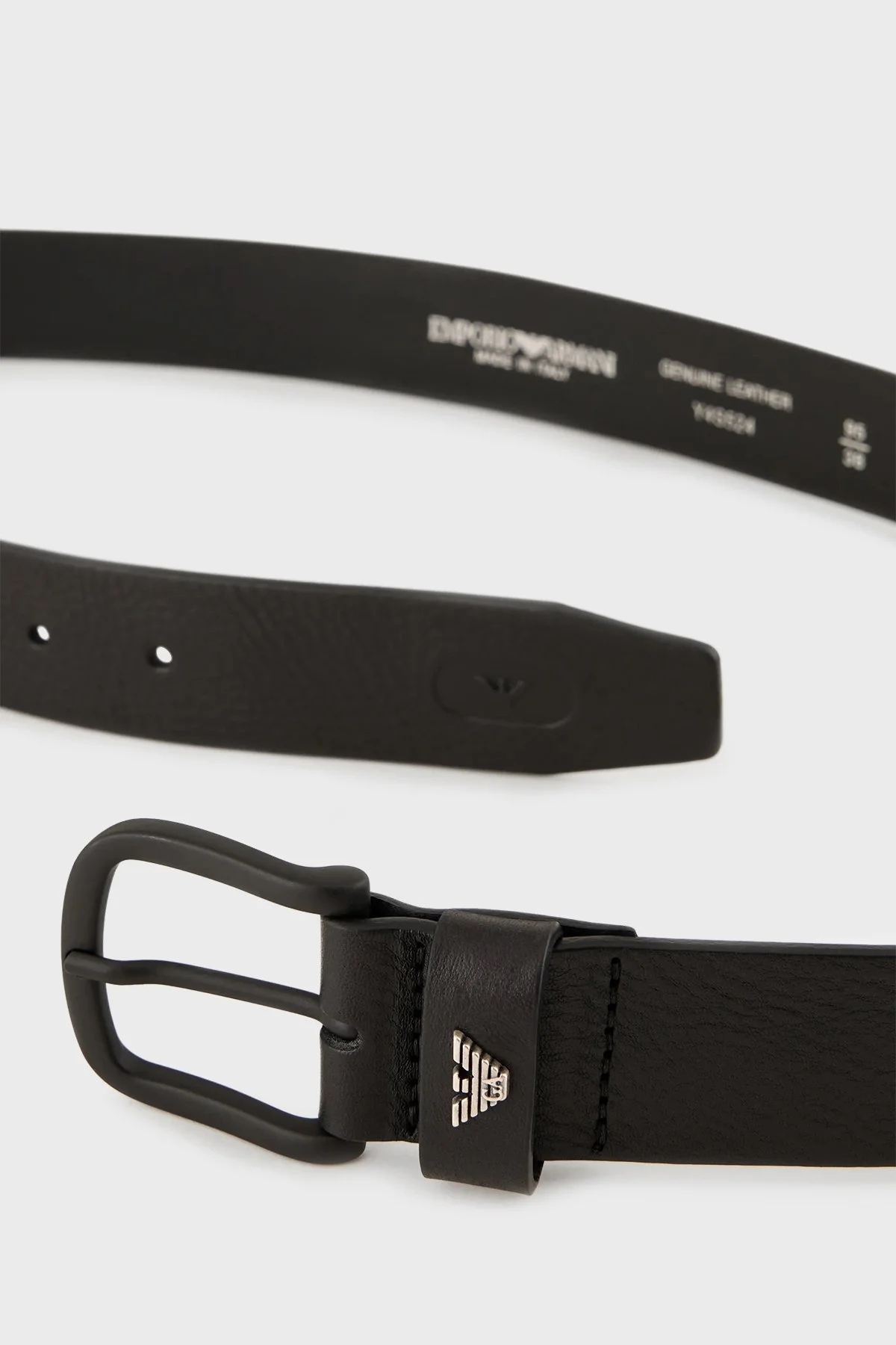 Emporio Armani Logolu Hakiki Deri Erkek Kemer Y4S524 Y736K 80001 SİYAH - 2