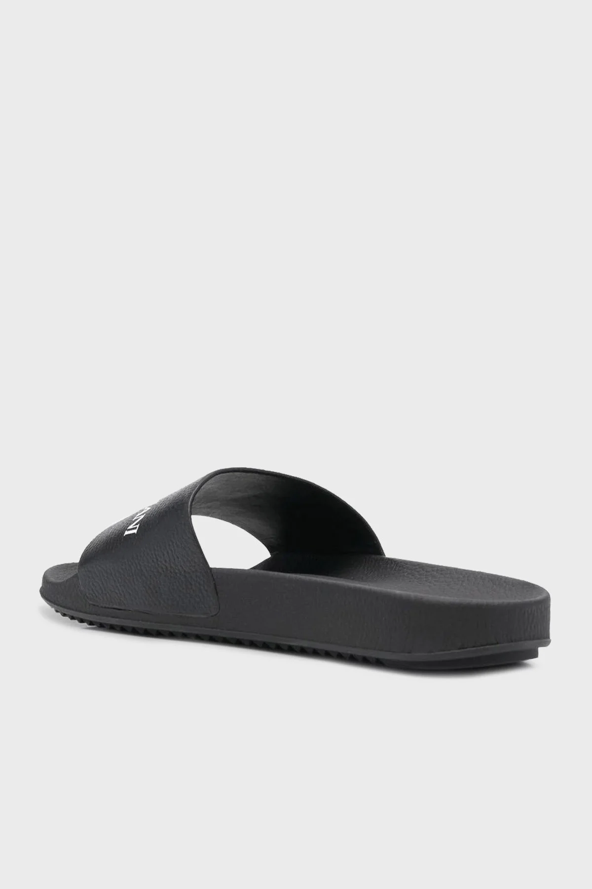 Emporio Armani Logolu Hakiki Deri Erkek Terlik X4P114 XF621 00002 SİYAH - 3