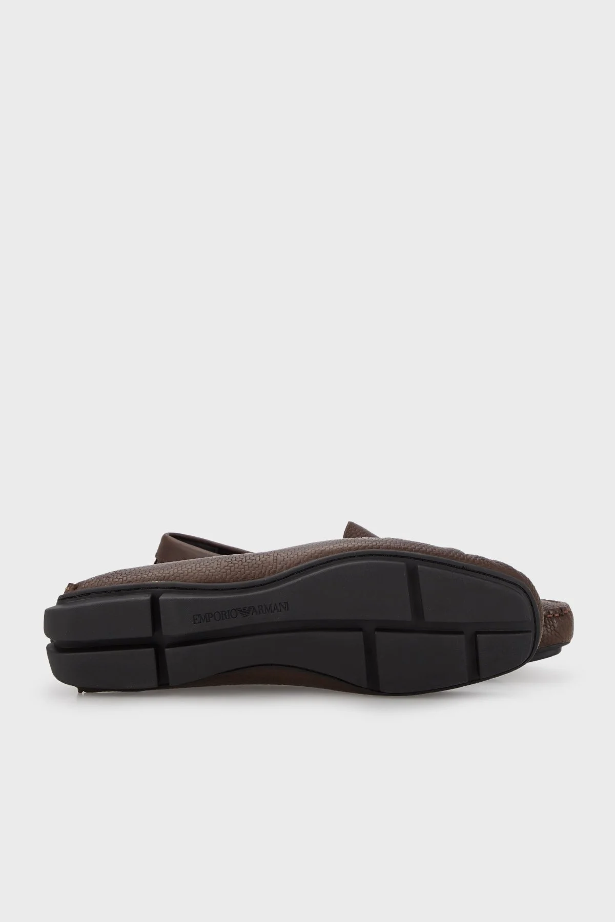Emporio Armani Logolu Hakiki Deri Loafer Erkek Ayakkabı X4B124 XN783 S176 KAHVE - 4