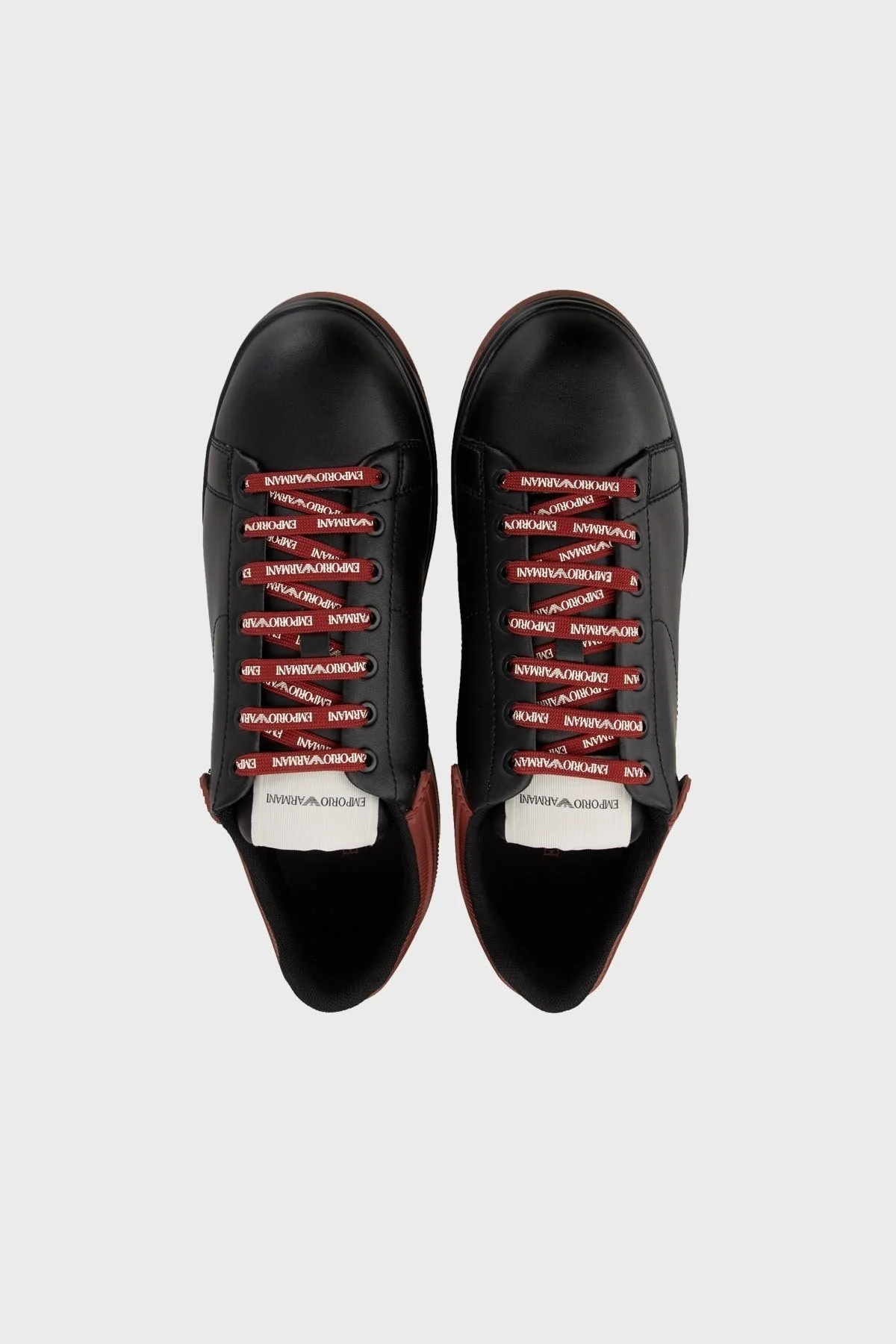 Emporio Armani Logolu Hakiki Deri Sneaker Erkek Ayakkabı X4X264 XN001 T430 SİYAH - 5