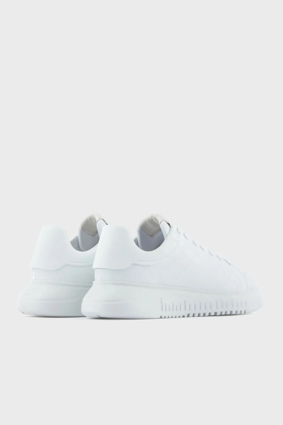 Emporio Armani Logolu Hakiki Deri Sneaker Erkek Ayakkabı X4X264 XN187 A222 BEYAZ - 3