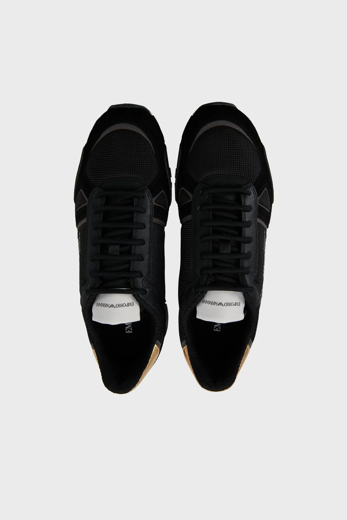 Emporio Armani Logolu Hakiki Deri Sneaker Erkek Ayakkabı X4X289 XM499 Q829 SİYAH - 5