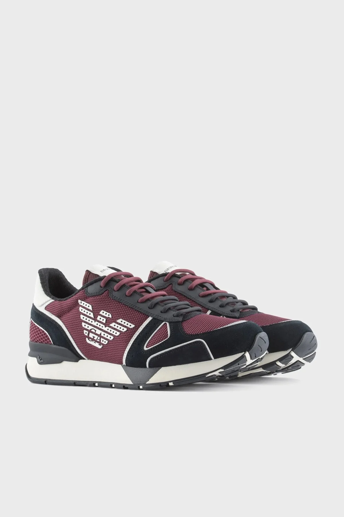 Emporio Armani Logolu Hakiki Deri Sneaker Erkek Ayakkabı X4X289 XM499 S145 LACİVERT - 2