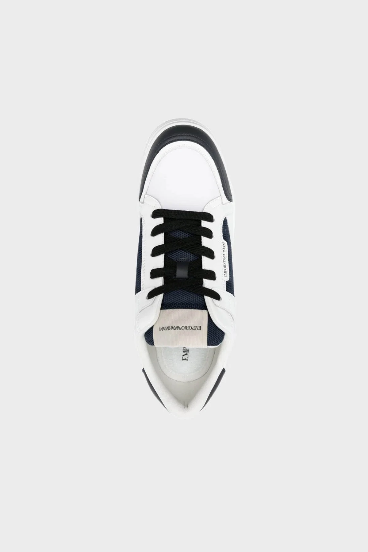 Emporio Armani Logolu Hakiki Deri Sneaker Erkek Ayakkabı X4X568 XN838 B139 BEYAZ - 3