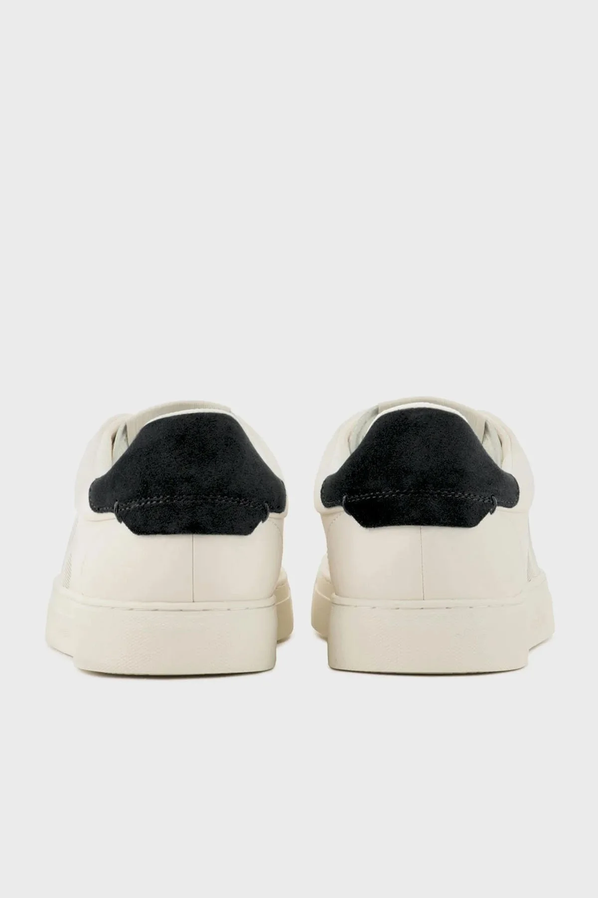 Emporio Armani Logolu Hakiki Deri Sneaker Erkek Ayakkabı X4X598 XR098 N480 EKRU - 4
