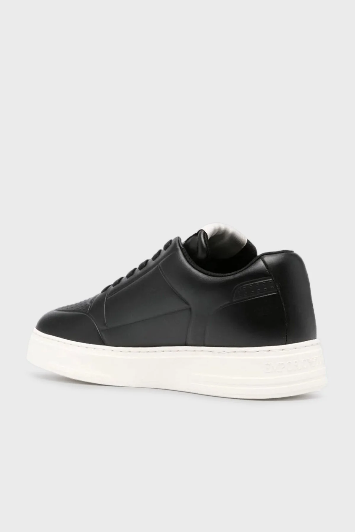 Emporio Armani Logolu Hakiki Deri Sneaker Erkek Ayakkabı X4X677 XF805 00002 SİYAH - 3
