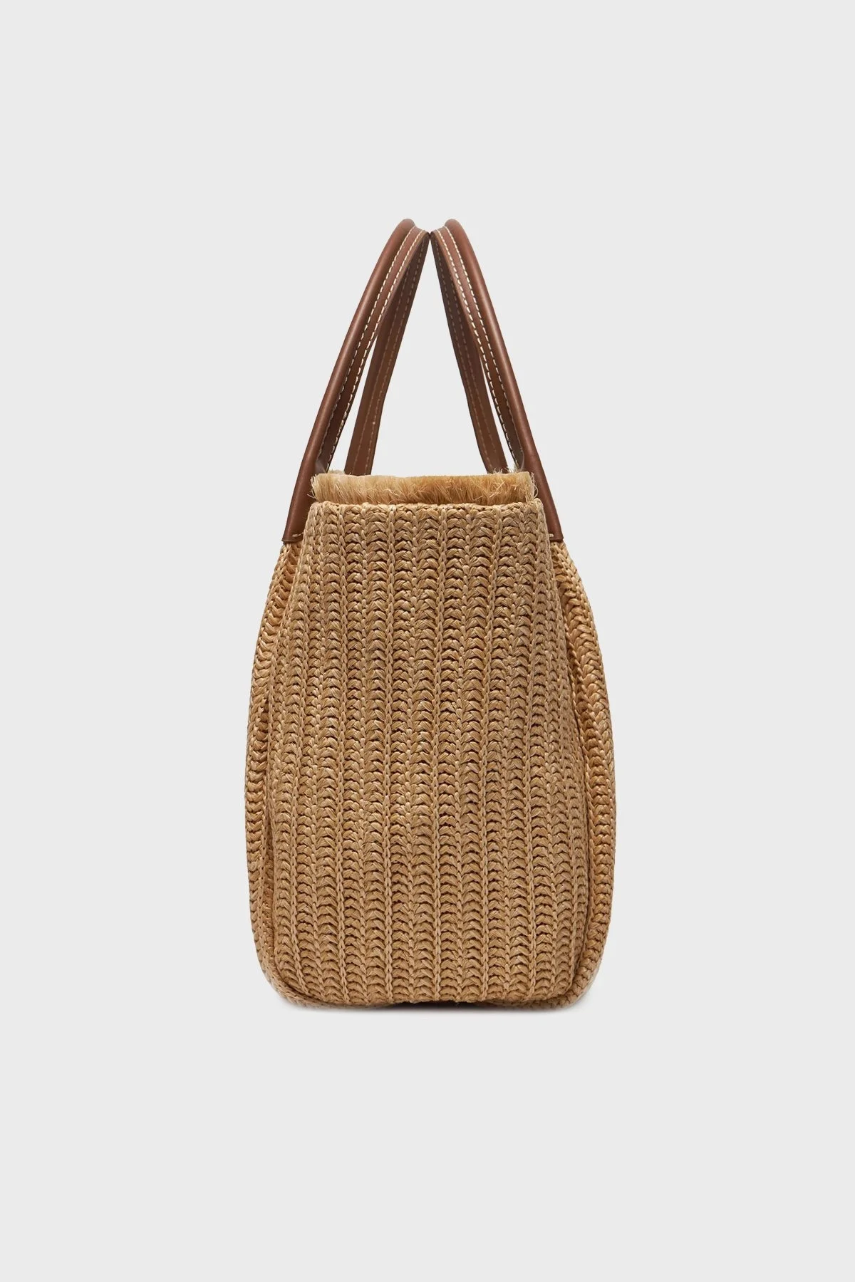 Emporio Armani Logolu Hasır Bayan Çanta Y3D277 YWQ5D 80016 BEJ - 2