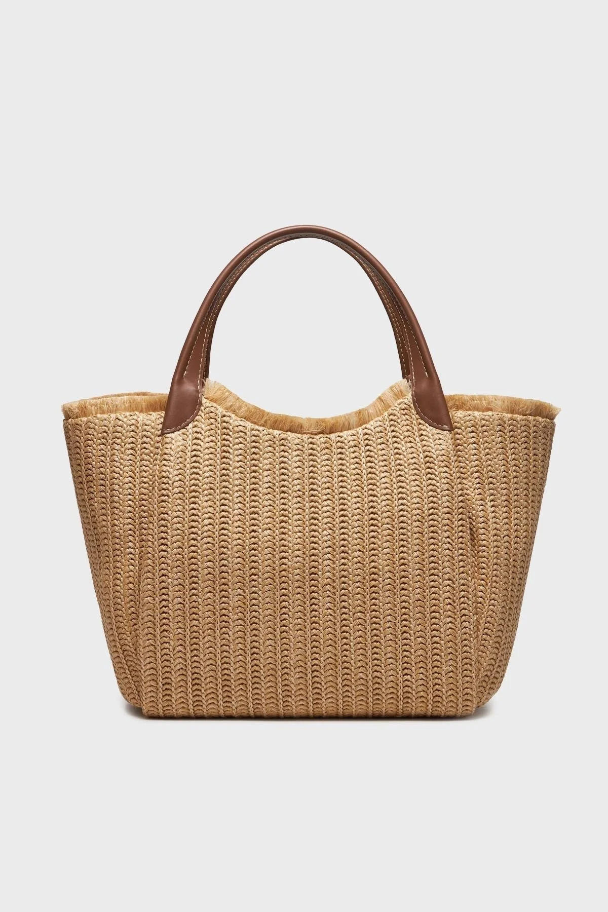 Emporio Armani Logolu Hasır Bayan Çanta Y3D277 YWQ5D 80016 BEJ - 3