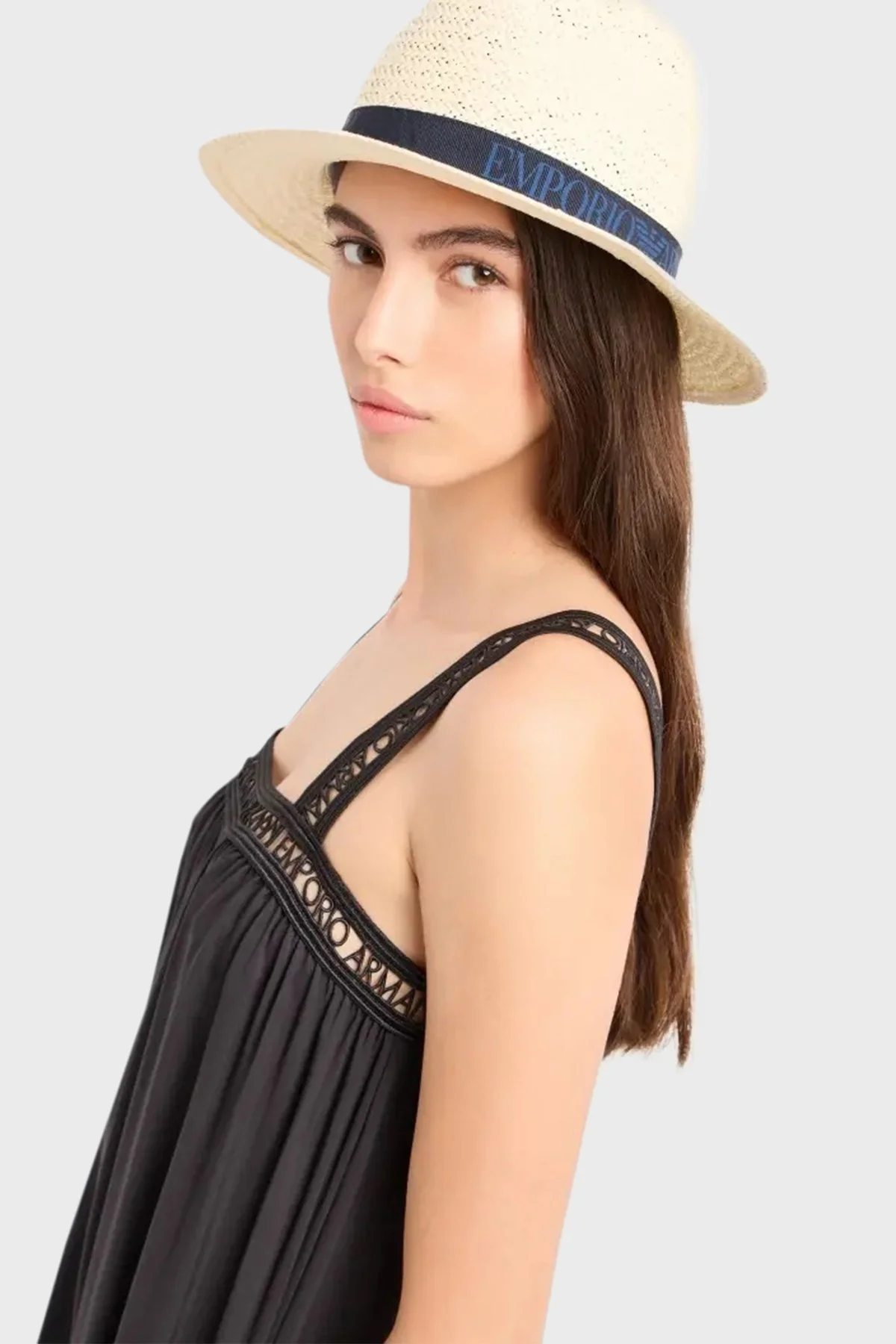 Emporio Armani Logolu Hasır Unisex Şapka 230197 4R504 12911 BEYAZ - 2