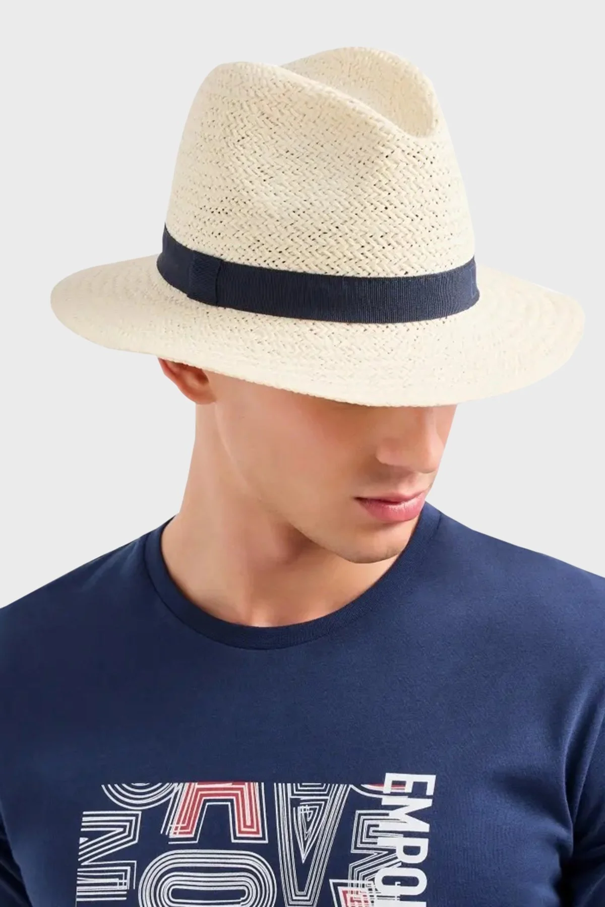 Emporio Armani Logolu Hasır Unisex Şapka 230197 4R504 12911 BEYAZ - 3