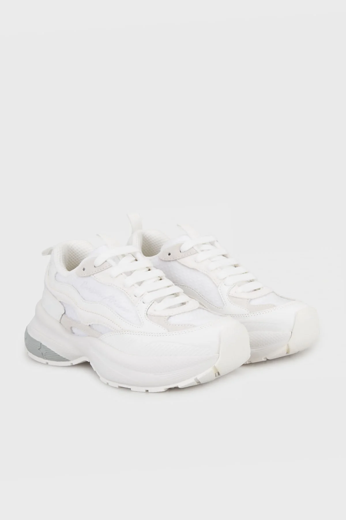 Emporio Armani Logolu Kalın Taban Sneaker Kadın Ayakkabı EW003056 AF23366 U0006 BEYAZ - 3