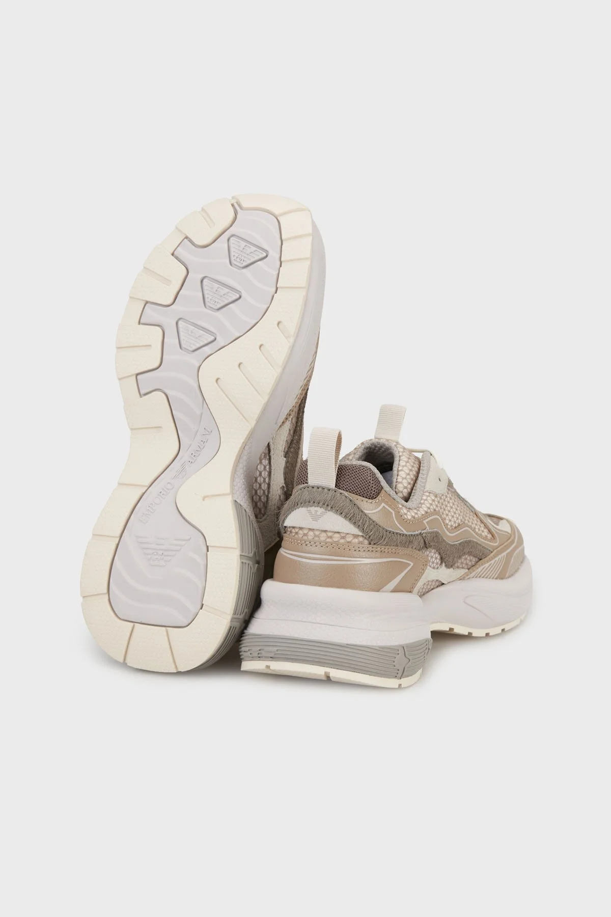 Emporio Armani Logolu Kalın Taban Sneaker Kadın Ayakkabı EW003056 AF23366 U6154 HAKİ - 4