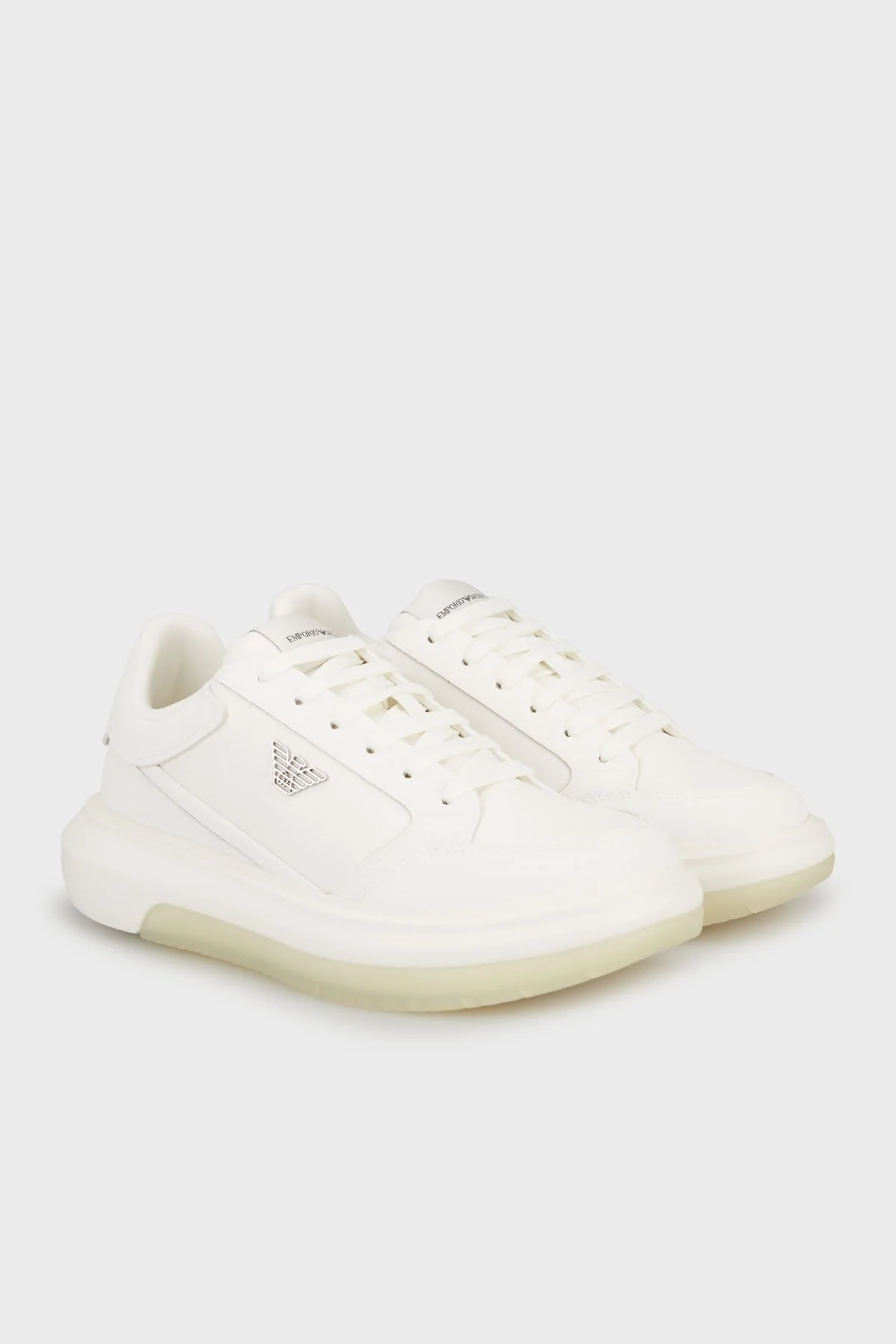 Emporio Armani Logolu Kalın Taban Sneaker Erkek Ayakkabı EM003666 AF19532 M0107 EKRU - 3