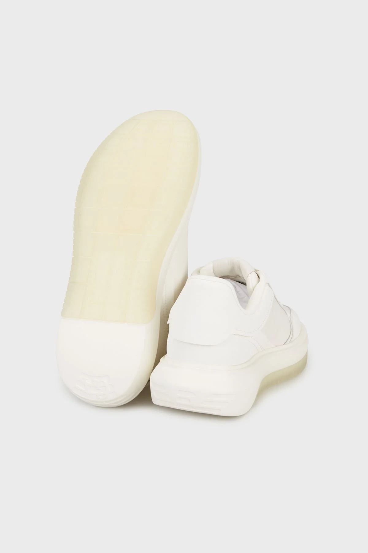 Emporio Armani Logolu Kalın Taban Sneaker Erkek Ayakkabı EM003666 AF19532 M0107 EKRU - 4