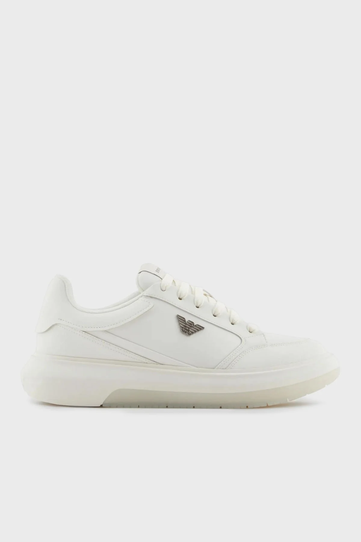 Emporio Armani Logolu Kalın Taban Sneaker Erkek Ayakkabı X4X633 XR325 M801 BEYAZ - 7