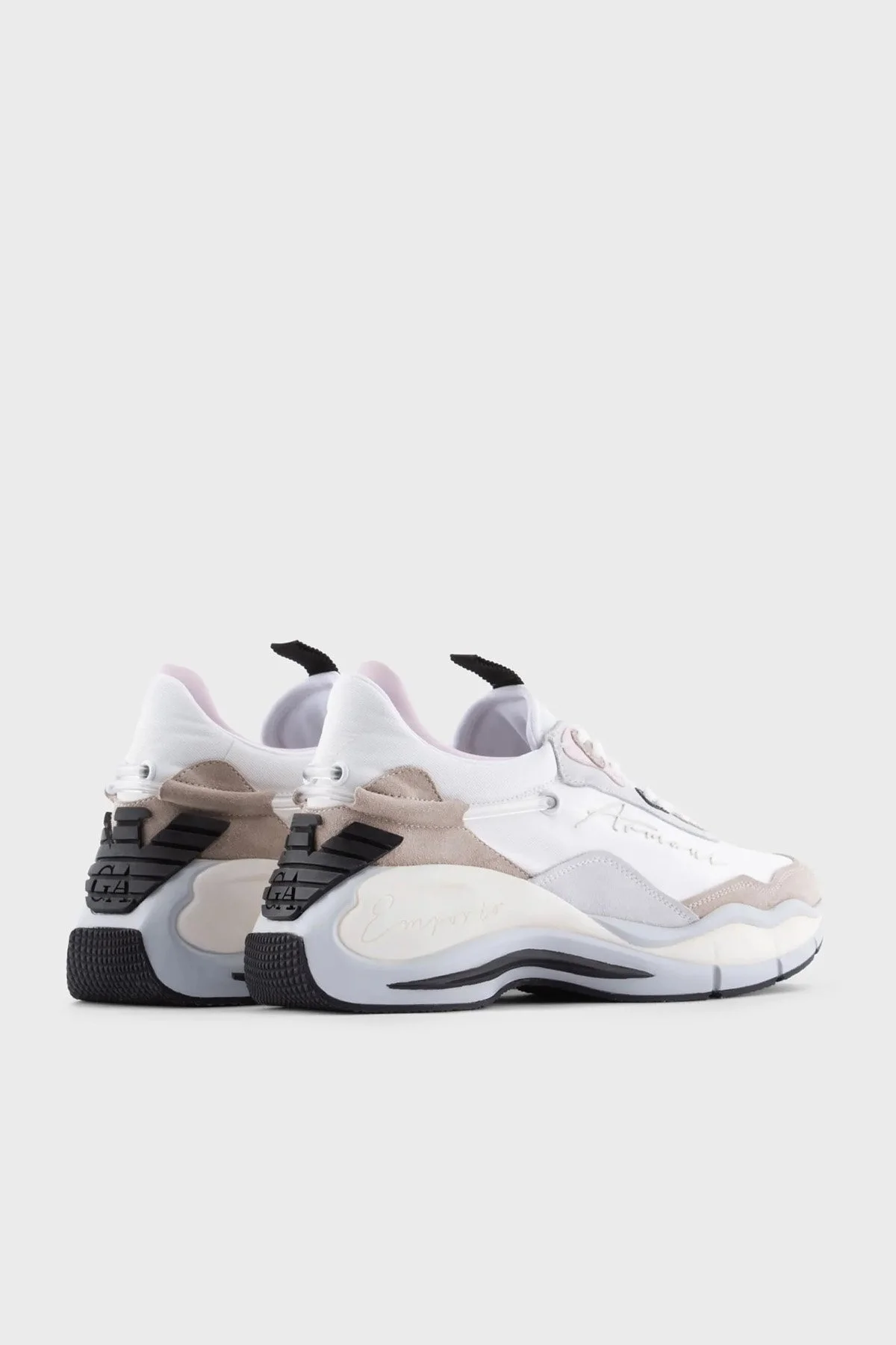 Emporio Armani Logolu Kalın Tabanlı Sneaker Bayan Ayakkabı X3X173 XN718 S357 BEYAZ - 4