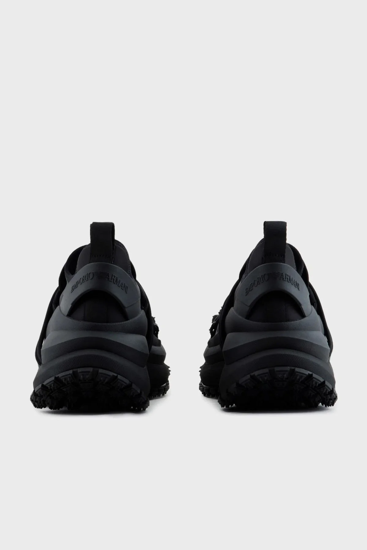 Emporio Armani Logolu Kalın Tabanlı Sneaker Erkek Ayakkabı X4X653 XR083 00002 SİYAH - 10