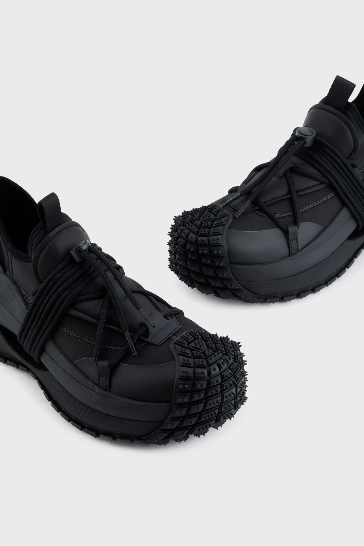 Emporio Armani Logolu Kalın Tabanlı Sneaker Erkek Ayakkabı X4X653 XR083 00002 SİYAH - 11