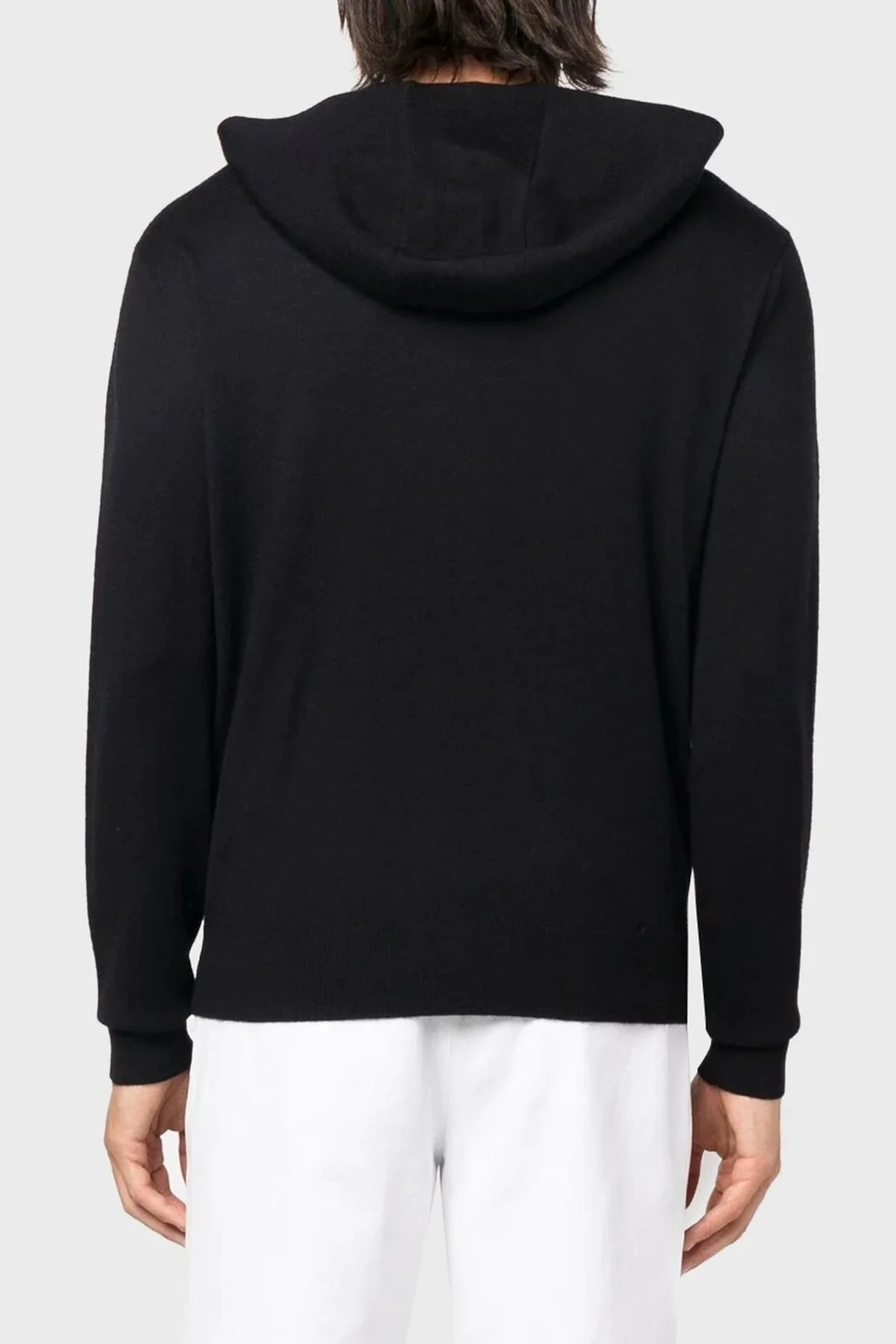 Emporio Armani Logolu Kapüşonlu Fermuarlı Slim Fit % 100 Yün Erkek Hırka 6L1MX6 1MWRZ 0920 LACİVERT - 4