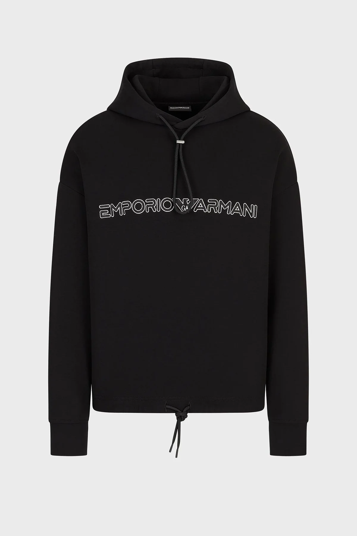 Emporio Armani Logolu Kapüşonlu Pamuklu Regular Fit Erkek Sweat 3R1MBC 1JHSZ 0999 SİYAH - 5